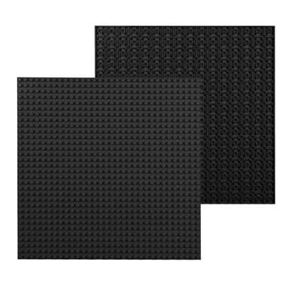 32 * 32 kleine deeltje DIY Building Block bodemplaat 25.5 * 25.5 cm bouwsteen muur accessoires speelgoed voor kinderen (zwart)