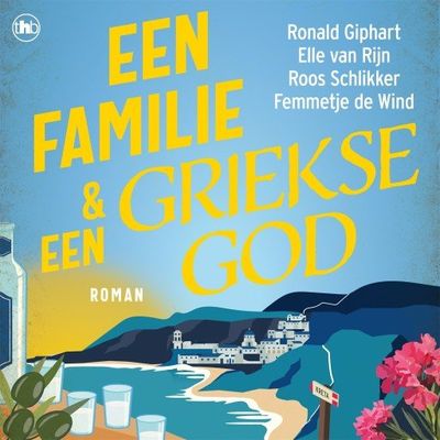 Een familie en een Griekse god