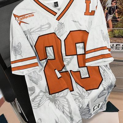 Bon&Bon Sporsity Heren Voetbal T-shirt - Oversized V-hals Mesh Top Veel kleurig-11 / L