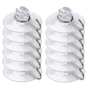 Lichtsnoer zuignappen - 12x - haakjes - 3,5 cm - kerstverlichting - bevestiging