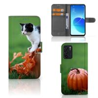 OPPO Reno6 5G | Telefoonhoesje | Met pasjeshouder | Kitten