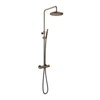Hotbath Cobber Thermostatische StortDoucheset 30cm Hoofddouche en staafhanddouche AB Verouderd Messing SDS9AB5