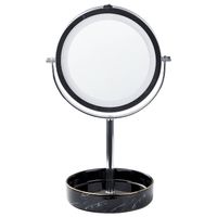 Beliani SAVOIE - Make-up spiegel-Zilver-IJzer, Keramiek, Glas - thumbnail