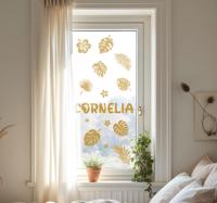 Bloemen en tropische planten raamsticker
