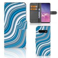 Samsung Galaxy S10 | Telefoon Hoesje | Waves Blue Samsung Galaxy S10 | Telefoon Hoesje | Waves Blue