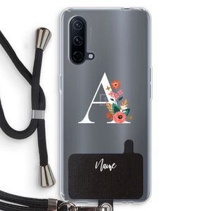 Pink Bouquet: OnePlus Nord CE 5G Transparant Hoesje met koord