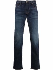 Emporio Armani jean droit à taille mi-haute - Bleu