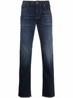 Emporio Armani jean droit à taille mi-haute - Bleu