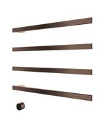 Hotbath &MORE set van 4 rails RAS80 SQUARE 80 cm met separate schakelaar en inbouw element Tuscan Bronze (RAS80-4TB)