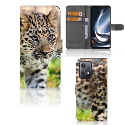 OnePlus Nord CE 2 Lite | Telefoonhoesje | Met pasjeshouder | Baby Luipaard