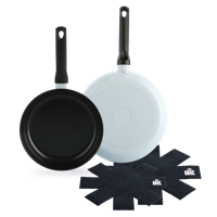 Enjoy koekenpannenset Light Blue 2-delig + Panbeschermers