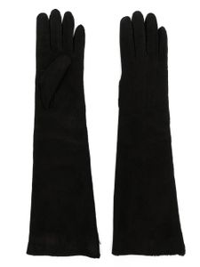 Bottega Veneta Pre-Owned gants longs en cuir - Noir