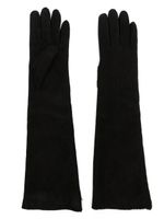 Bottega Veneta Pre-Owned gants longs en cuir - Noir - thumbnail