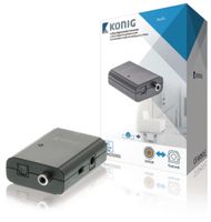 König KNACO2502 Digitale Audio Converter 1x Toslink Female + 1x S/pdif (rca) Female - 1x Toslink Female + 1x S/pdif (rca) Female Donkergrijs