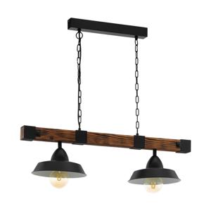 EGLO 49684 hangende plafondverlichting E27 60 W Zwart, Bruin