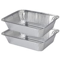 Set van 20x stuks barbecue grillschalen vierkant 23 x 16 cm