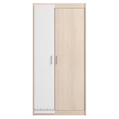 Leen Bakker - Kledingkast Charly 2-deurs - Acaciakleur - 180x85x52 Cm - Spaanplaat - Beige