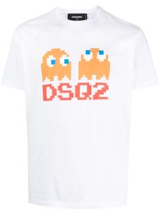 DSQUARED2 t-shirt à imprimé pixelisé - Blanc