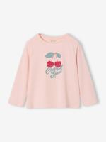 T-shirt BASICS met lange mouwen voor meisjes lichtroze