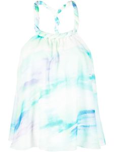 Patrizia Pepe débardeur à imprimé tie-dye - Blanc