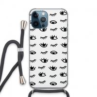 Eye pattern #2: iPhone 13 Pro Max Transparant Hoesje met koord