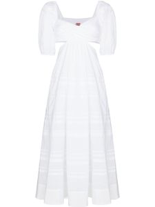 STAUD robe à volants superposés - Blanc