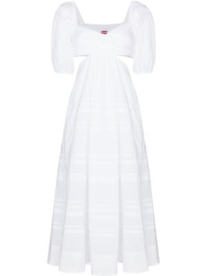 STAUD robe à volants superposés - Blanc
