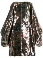 Halpern robe courte brodée de sequins - Or
