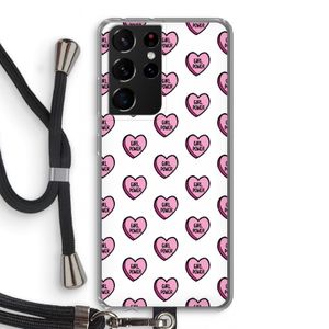 GIRL POWER: Samsung Galaxy S21 Ultra Transparant Hoesje met koord