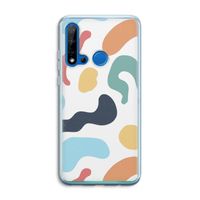Memphis Shapes Blue: Huawei P20 Lite (2019) Transparant Hoesje