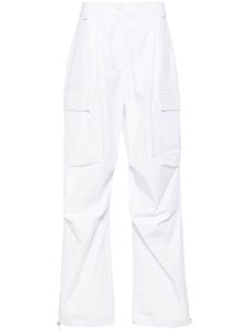 Patrizia Pepe pantalon cargo côtelé à logo appliqué - Blanc