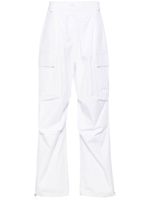 Patrizia Pepe pantalon cargo côtelé à logo appliqué - Blanc