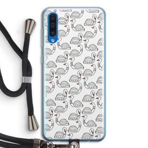 Zwanen: Samsung Galaxy A50 Transparant Hoesje met koord