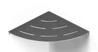 Looox Corner Shelf Rounded Planchet 30x2,2x8cm Stainless Steel Looox Corner Shelf Rounded Planchet 30x2,2x8cm Stainless Steel