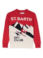 MC2 Saint Barth pull Postcard en jacquard - Rouge - thumbnail