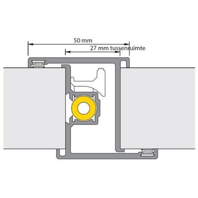 Alprokon deurnaaldprofiel - P-Prefab-2/40 - 1200/U20 - bi/bu - 2850 mm