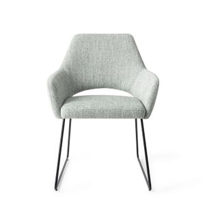 Jesper Home Yanai eetkamerstoel Soft Sage slide black