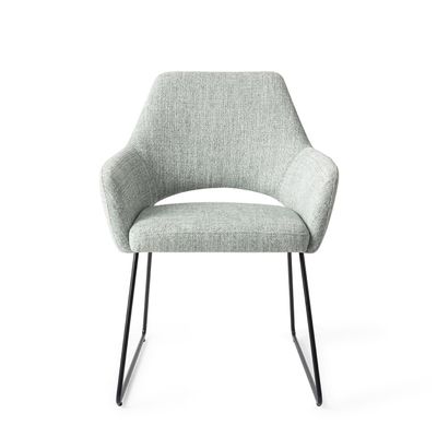 Jesper Home Yanai eetkamerstoel Soft Sage slide black