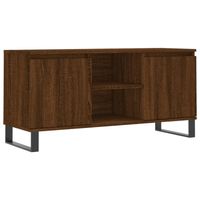 The Living Store TV-meubel - Bruineiken - 104 x 35 x 50 cm - Voldoende opbergruimte