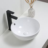 Waskom Opbouw Lorense Rond 38x38x15cm Wit - thumbnail