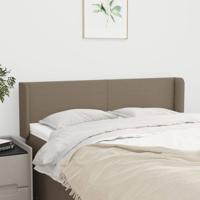 Hoofdbord met randen 147x16x78/88 cm stof taupe