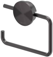 Geesa Opal toiletrolhouder zonder klep 13,8x1,9x11,3cm geborsteld metaal zwart