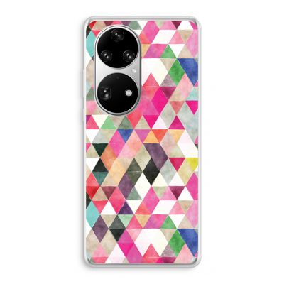 Gekleurde driehoekjes: Huawei P50 Pro Transparant Hoesje