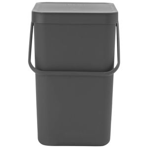 Brabantia Sort & Go afvalemmer 25 liter - Dark Grey