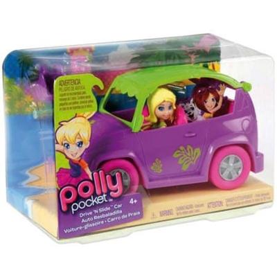 Mattel Polly pocket duik en glij auto met figuurtje
