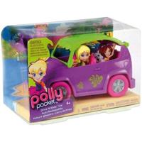 Mattel Polly pocket duik en glij auto met figuurtje