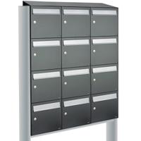Allux Flow Set 3-Breed, 4-Hoog Met Dak Op Statief Antraciet - 40040065_3x4ds