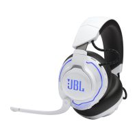 JBL Quantum 910P Headset Bedraad en draadloos Hoofdband Gamen USB Type-C Bluetooth Blauw, Wit