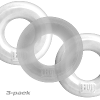 Hunkyjunk Huj3 - Cockring 3-pack - White Ice / Clear Ice - thumbnail