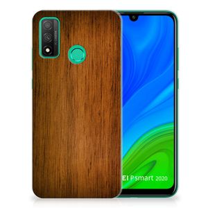 Huawei P Smart 2020 Bumper Hoesje Donker Hout